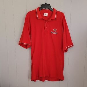 Vintage NFL Tampa Bay Buccaneers Men's Shirt XL Red Short Sleeve Polo